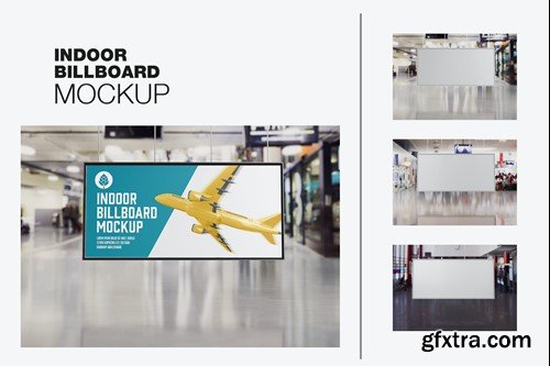 Airport Billboard Advertisement Scene Mockup LC9L5FB