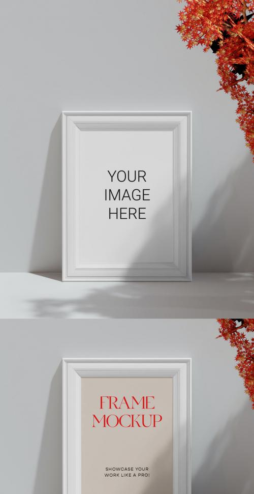 Mini Frame with Flower Mockup 591932301