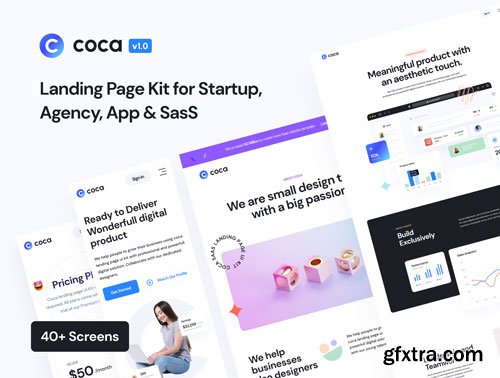 Coca - SaaS Landing Page Kit V1 Ui8.net