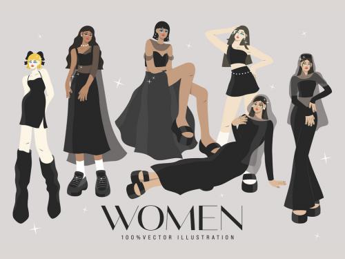 Women Illustration Set 586575920