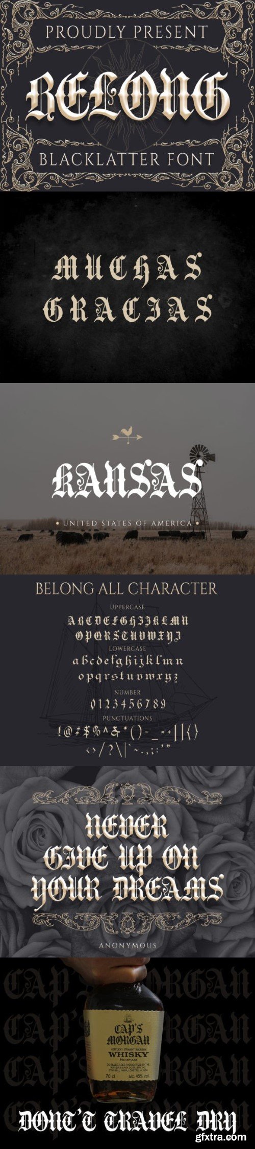 Belong - Blacklatter Font Font