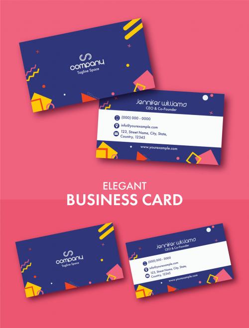 Abstract Business Card Layout 465640631