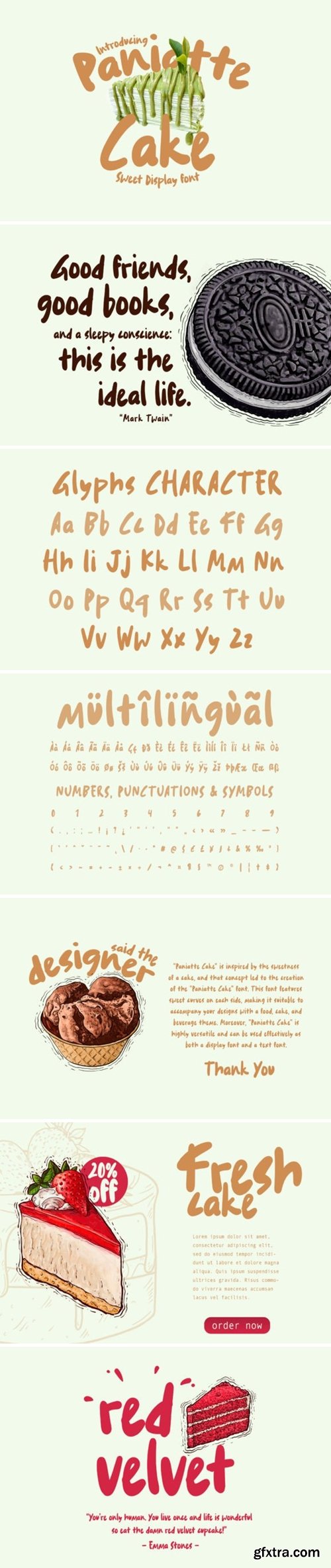 Paniatte Cake Font