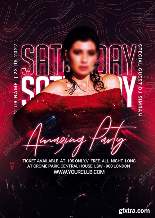 Saturday Party Flyer 9078543