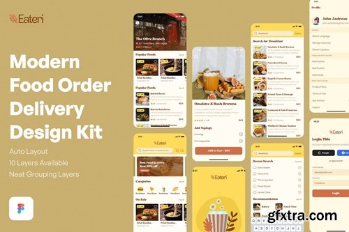 Modern Food Order Delivery Design Kit PAWB9JZ