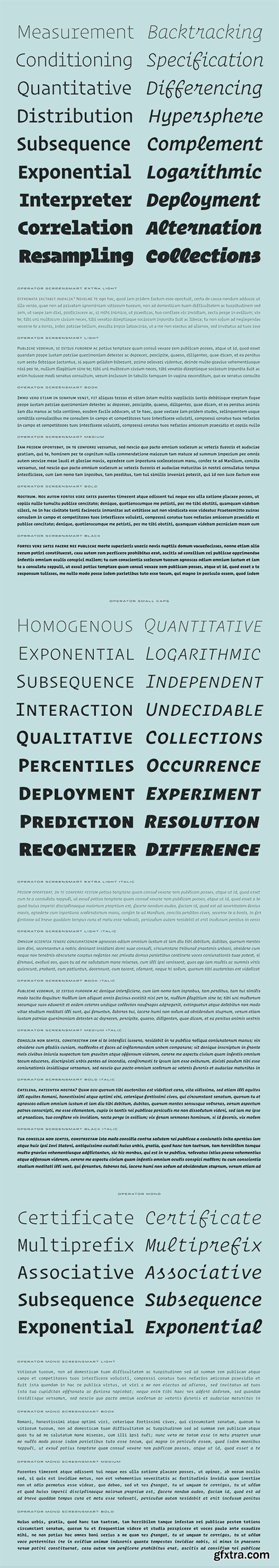 Operator Font Family