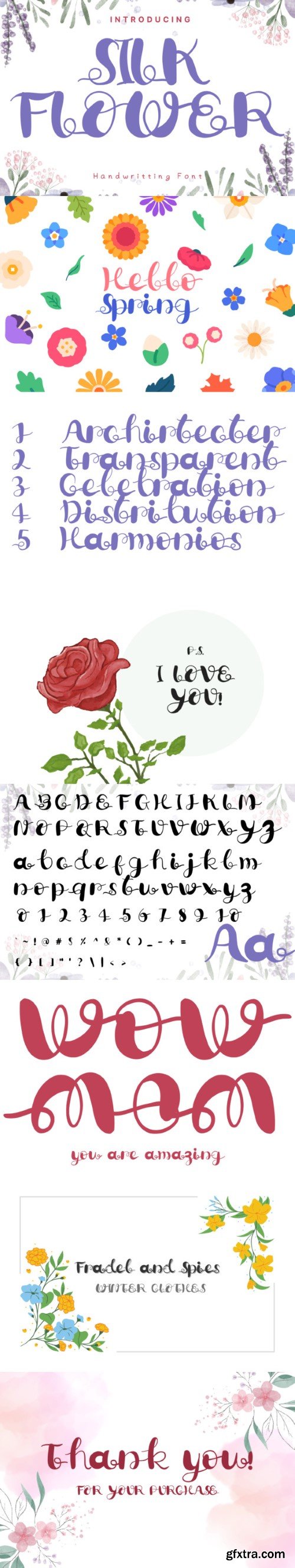 Silk Flower Font