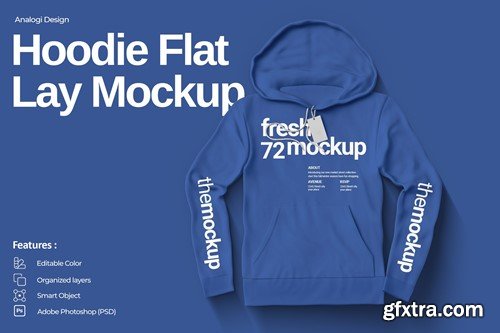 Flat Lay Hoodie Mockup JHFEVYE