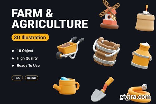 Farm & Agriculture 3D Icon KHA3PHL