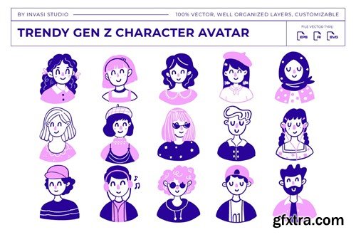 Trendy Gen Z Character Avatar 5A2VD59