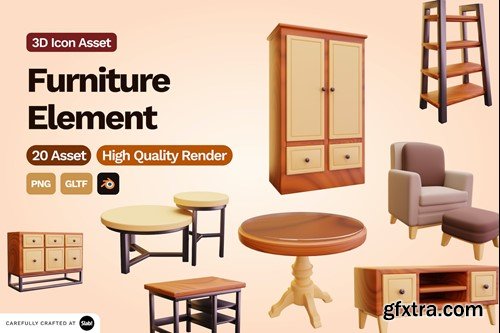 3D Furniture Element Icon PMFCUFK