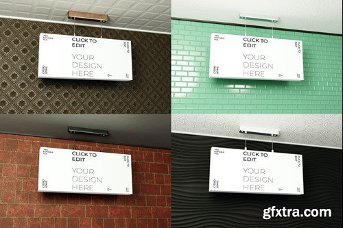 Horizontal Signboard Mockup 45Q4643