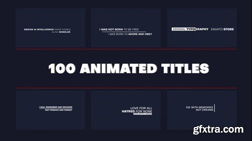 Videohive 100 Animated Titles 46021926