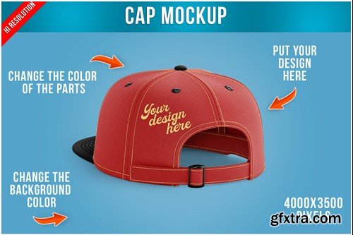 Snapback Cap Mockup Template L78P5QL