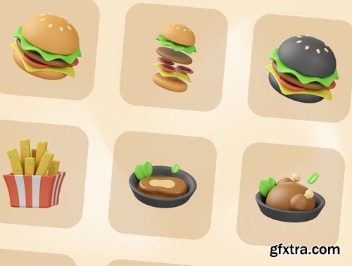 Food & Drink 3D Illustration Ui8.net