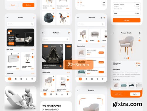 FURNITURA - Furniture Mobile App UI Kit Ui8.net