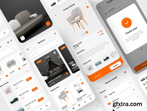 FURNITURA - Furniture Mobile App UI Kit Ui8.net