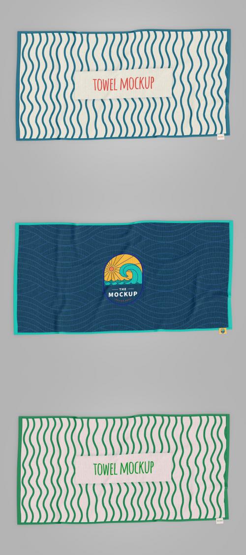 Rectangular Beach Towel Mockup 589536770