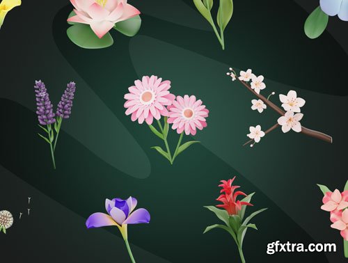 Flowy - Flowers 3D Icon Set Ui8.net