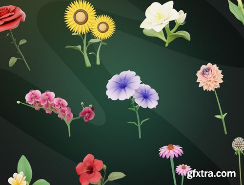 Flowy - Flowers 3D Icon Set Ui8.net