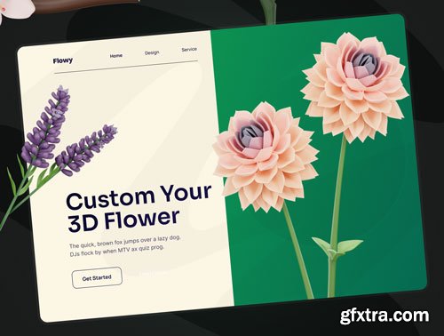 Flowy - Flowers 3D Icon Set Ui8.net