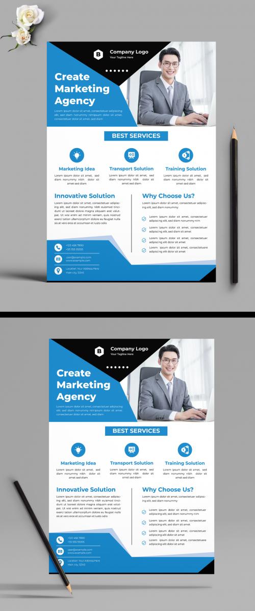 Business Marketing Agency Flyer Design Template 565873700