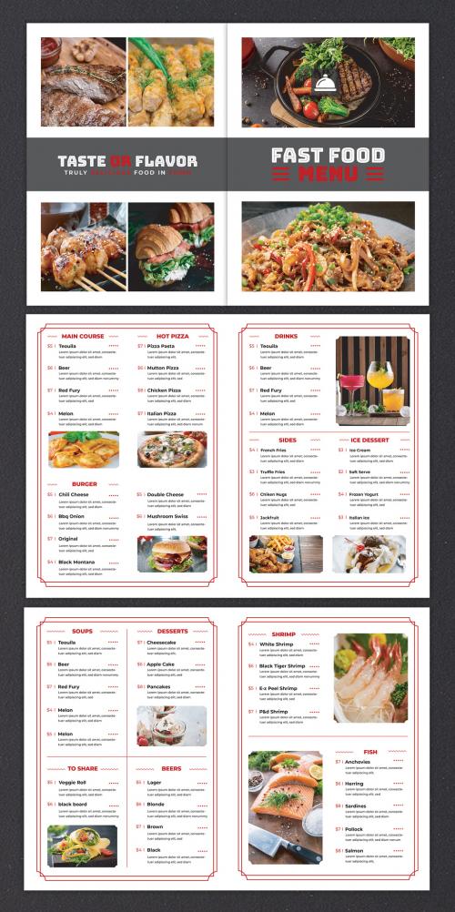 Fast Food Menu Design Template 566118990