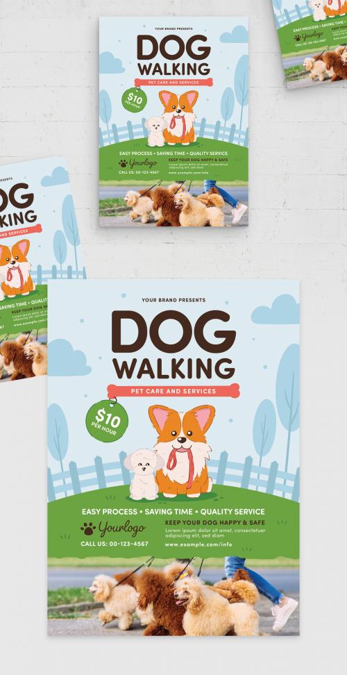 Dog Walking Flyer Template 548983704