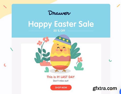 Funny Easter Animated illustrations Ui8.net