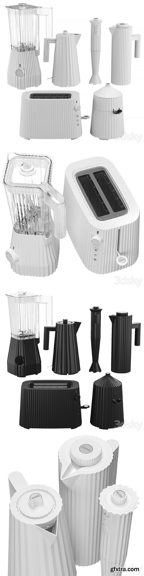 Set of Kitchen Appliances Alessi Plisse