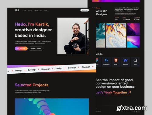 Xfolio - Portfolio Website UI Kit Ui8.net