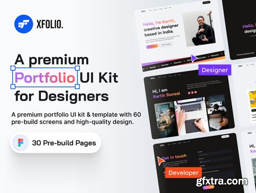 Xfolio - Portfolio Website UI Kit Ui8.net