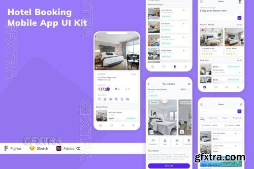 Hotel Booking Mobile App UI Kit M7KS2ZW