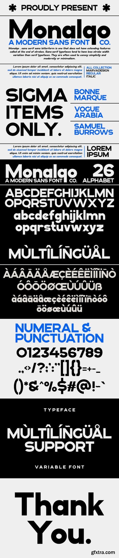 Monalqo - A Modern Sans Serif Font