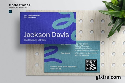 Business Card Front & Back Mockups DEPS89F