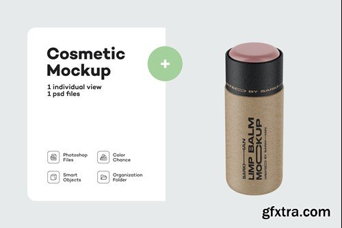 Kraft Paper Lip Balm Mockup 2VHC93P