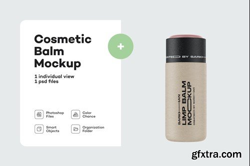 Kraft Paper Lip Balm Mockup DKYHA4U