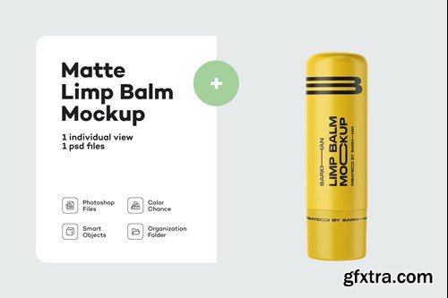 Matte Lip Balm Tube Mockup 8WS7TXT