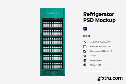 Beverage display fridge mockup V49HNEL