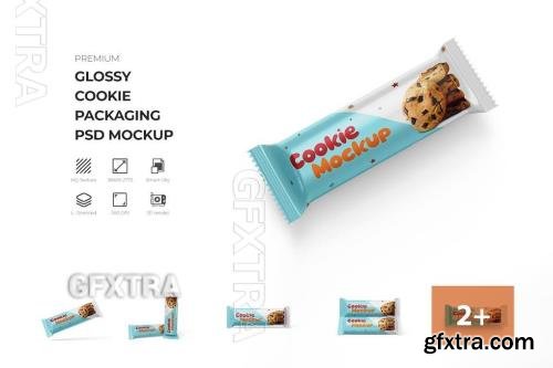 Glossy Cookie Biscuit Packaging Mockup 3B4KHK4