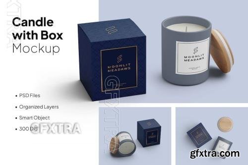 Candle with Box Mockup 7XNQVCY