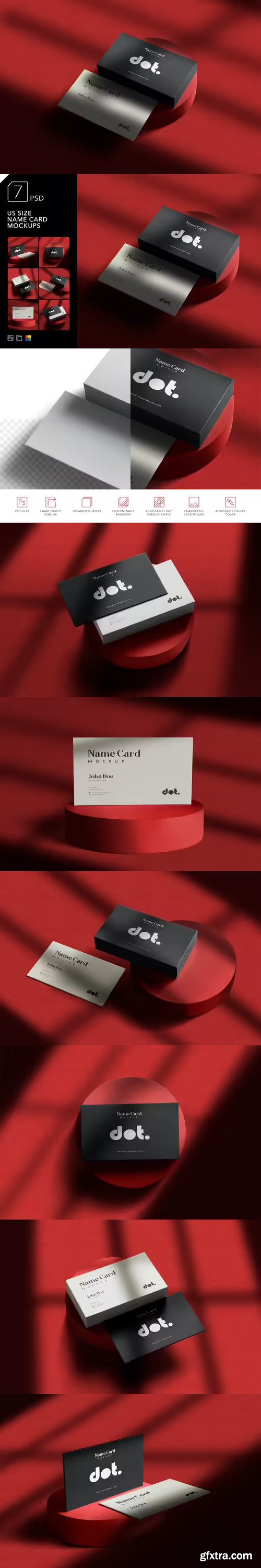 US Size Name Card Mockups