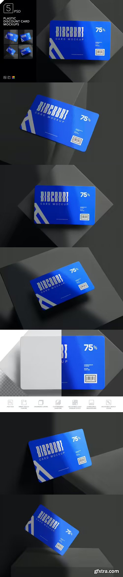 Plastic Discount Card Mockups