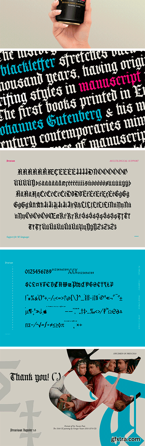 Prescissa Blackletter Typeface