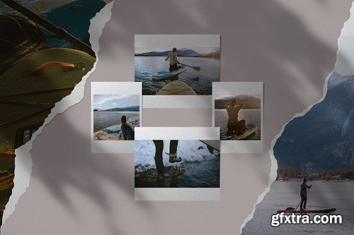 Polaroid Photo Collage Mockup Template 89C2E8C