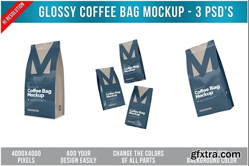 Glossy Coffee Bag Mockups ZK4YTY7