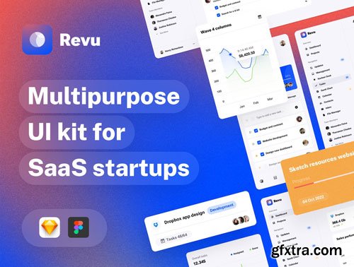 Revu - Multipurpose UI kit for SaaS Startups Ui8.net
