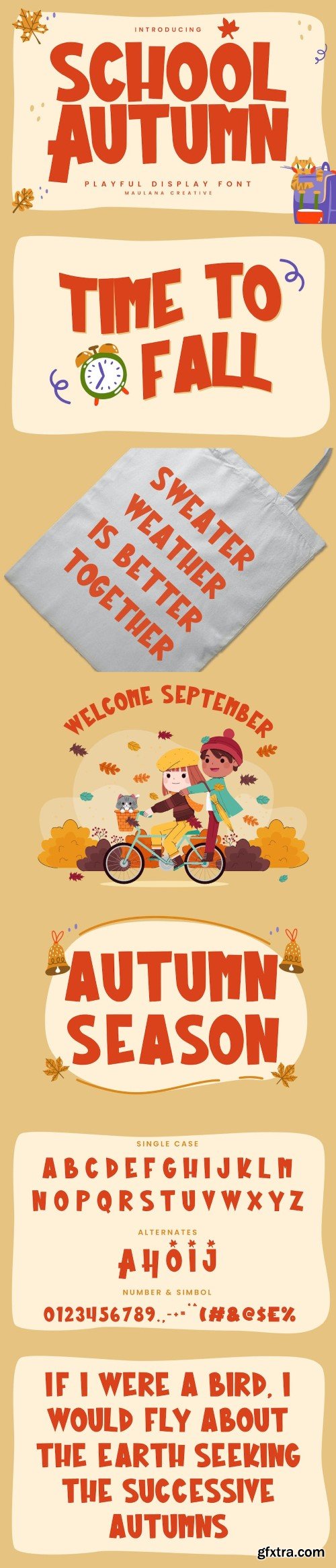 Autumn School Playful Display Font