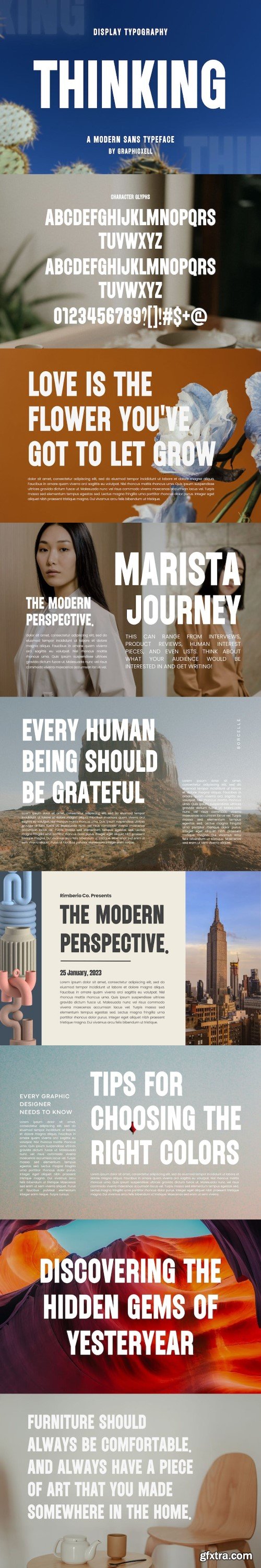 Thinking Modern Bold Sans Font Typeface