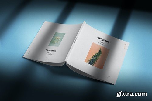 Square Magazine Branding Mockups KLWALCY